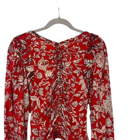 Free People Say The Word Top / Ruby Red Combo Size Small NWT - Picture 9 of 12